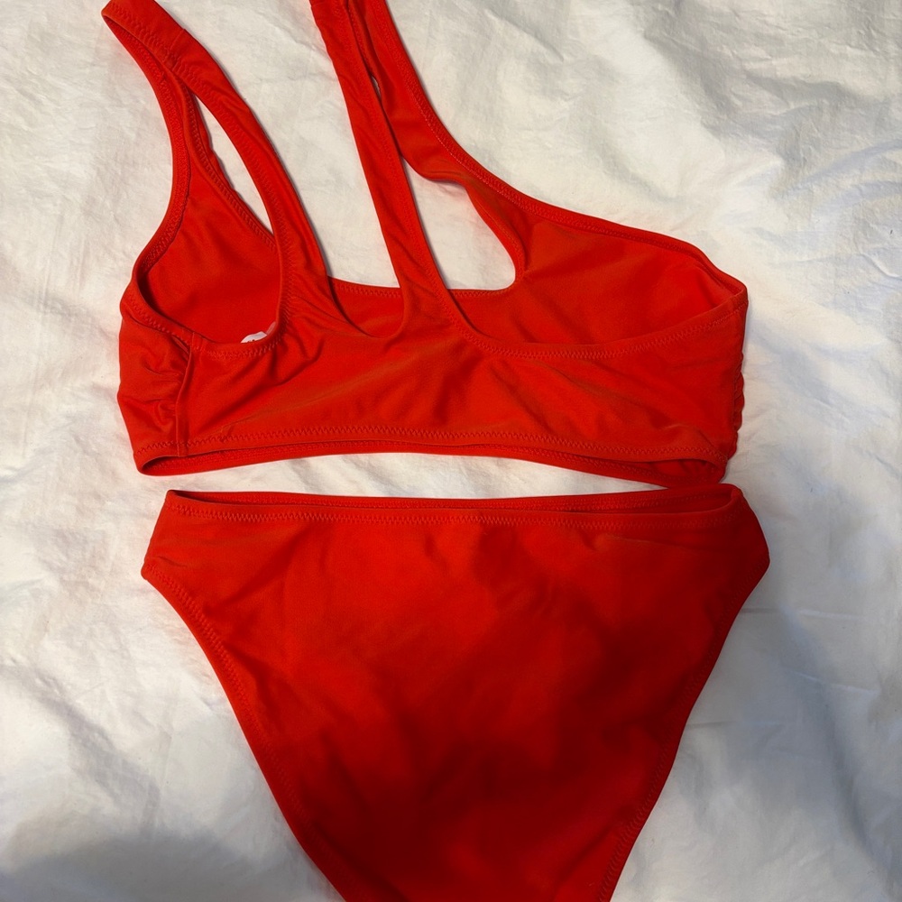 Solid & Striped Red Asymmetrical Bikini - image 4
